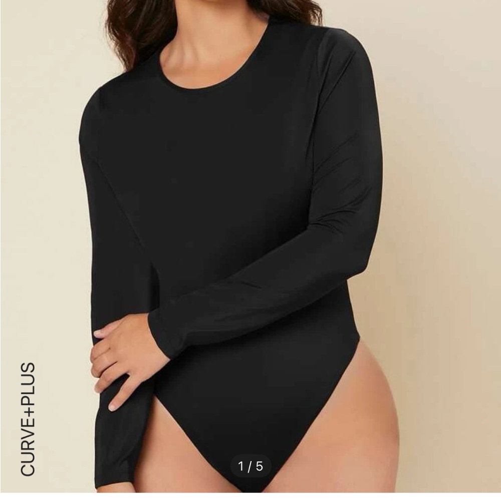 Black long sleeve body suit